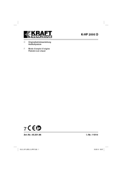 Kraft Werkzeuge K-HP 2000 D Mode D'emploi D'origine