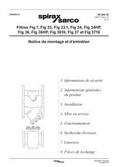 Spirax Sarco Fig 36 HP Notice De Montage Et D'entretien