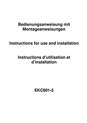 Exquisit EKC601-5 Instructions D'utilisation Et D'installation