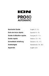 Ion PRO80 AUTOMATIC Guide D'utilisation Rapide