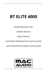 MAC Audio BT ELITE 4000 Mode D'emploi