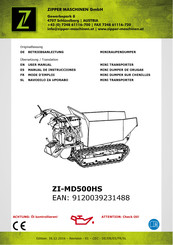 Zipper Maschinen ZI-MD500HS Mode D'emploi