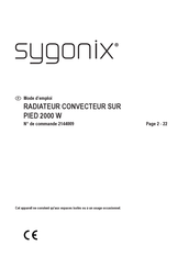 Sygonix 2144009 Mode D'emploi