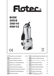 Flotec BIOX 300/10 Manuel D'utilisation Et D'entretien