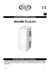 Argo MAXIME PLUS EU Instructions D'utilisation