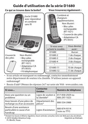 Uniden D1680 Série Guide D'utilisation