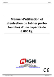 Magni FCP 6T Manuel D'utilisation Et D'entretien