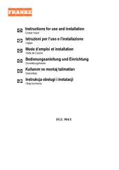 Franke FGL 904 I Mode D'emploi Et Installation