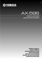 Yamaha AX-596 Mode D'emploi