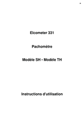 Elcometer 331 TH Instructions D'utilisation