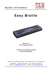 Handy Tech Easy Braille Guide Utilisateur