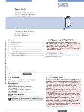Burkert 6650 Manuel D'utilisation