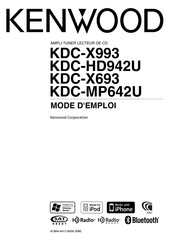 Kenwood KDC-X993 Mode D'emploi