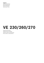 Gaggenau VE 270 Notice D'utilisation