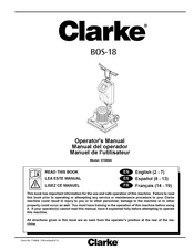 Nilfisk Clarke BOS-18 Manuel De L'utilisateur