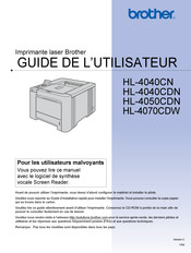 Brother HL-4070CDW Guide De L'utilisateur
