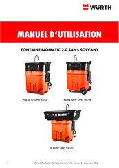 Würth FONTAINE BIOMATIC 2.0 Manuel D'utilisation