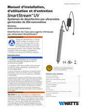Watts SmartStream UV Manuel D'installation, D'utilisation Et D'entretien