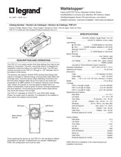 LEGRAND Wattstopper FSP-211 Instructions D'installation