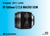 Canon EF-S60mm f/2.8 MACRO USM Mode D'emploi
