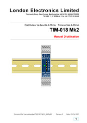 London Electronics TIM-018 Mk2 Manuel D'utilisation