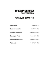 Marantz professional Sound Live 12 Guide D'utilisation