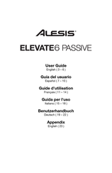 Alesis ELEVATE6 PASSIVE Guide D'utilisation