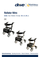 DeVilbiss Healthcare drive Rollator Nitro L Manuel D'utilisation