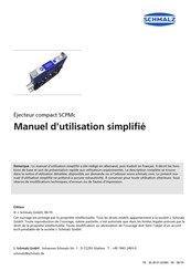 schmalz SCPMc Série Manuel D'utilisation Simplifié
