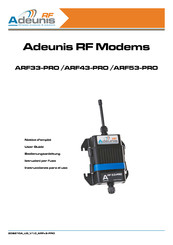Adeunis RF ARF 3-PRO Série Notice D'emploi