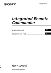 Sony RM-AV2100T Mode D'emploi