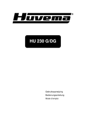 Huvema HU 230 DG Mode D'emploi