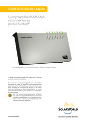 SMA Sunny WebBox RS485 Guide D'installation Rapide