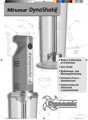 Dynamic DYNASHAKE Notice D'utilisation Et D'entretien