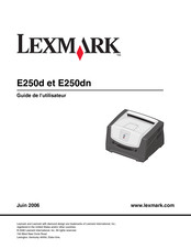 Lexmark E250dn Guide De L'utilisateur