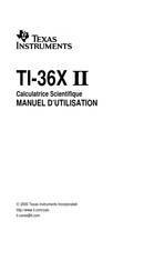 Texas Instruments TI-36X II Manuel D'utilisation