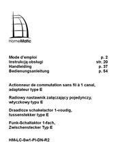 HomeMatic HM-LC-Sw1-Pl-DN-R2 Mode D'emploi