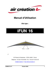 Air Creation iFUN 16 Manuel D'utilisation
