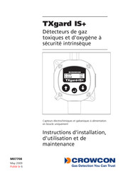 Crowcon TXgard IS+ Instructions D'installation, D'utilisation Et De Maintenance