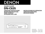 Denon DN-C635 Mode D'emploi