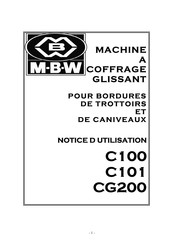 MBW C101 Notice D'utilisation