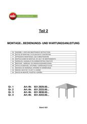 Weka 609 Gr. 2 Notice De Montage, D'utilisation Et D'entretien