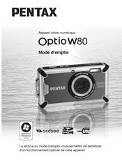 Pentax Optio W80 Mode D'emploi