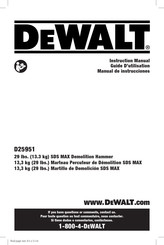 DeWalt D25951 Guide D'utilisation
