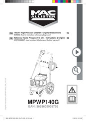 Mac allister MPWP140G Instructions D'origine