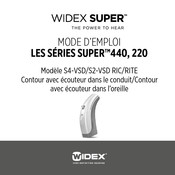 Widex SUPER S2-VSD Mode D'emploi