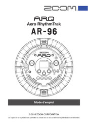 Zoom ARQ Aero RhythmTrak AR-96 Mode D'emploi