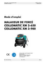 Collomix COLLOMATIC XM 3-900 Mode D'emploi