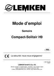 LEMKEN Compact-Solitair H9 Mode D'emploi