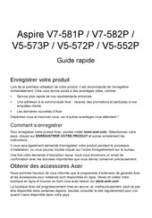 Acer Aspire V5-552P Guide Rapide